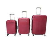 3 Piece Blue Star Luggage Set - Silver