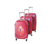 3 Piece Blue Star Luggage Set - Silver