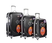 3 Piece Blue Star Luggage Set - Silver