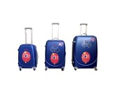 3 Piece Hard Outer Shell Luggage Set - Pink