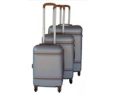 3 Piece Hard Outer Shell Luggage Set - Pink