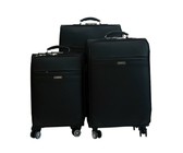 Hazlo 3 Piece ABS+PC Hard Luggage Trolley Bag Set - London Design