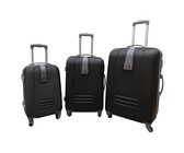 3 Piece Hard Outer Shell Luggage Set - Pink