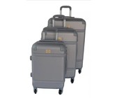 Hazlo 3 Piece ABS+PC Hard Luggage Trolley Bag Set - London Design