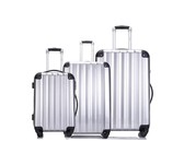 Hazlo 3 Piece ABS+PC Hard Luggage Trolley Bag Set - London Design