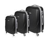 3 Piece Blue Star Luggage Set - Silver