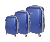 3 Piece Blue Star Luggage Set - Silver