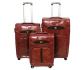 3 Piece Blue Star Luggage Set - Silver