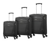 Samsonite Artos 3 Piece Spinner Suitcase Set - Black