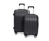 3 Piece Hard Outer Shell Luggage Set - Pink