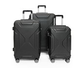 Hazlo 3 Piece ABS+PC Hard Luggage Trolley Bag Set - London Design