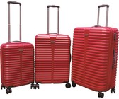 Hazlo 3 Piece ABS+PC Hard Luggage Trolley Bag Set - London Design