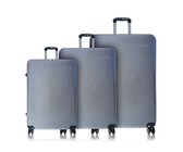 3 Piece Hard Outer Shell Luggage Set - Pink