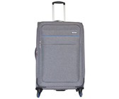 Travel Mate 56cm Hard Shell Zipper 8 Wheel Cabin Trolley L-329C Black