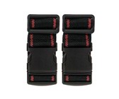 2 Luggage Straps Black & Red