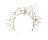 Olive Tree - Metal Leaf & Flower Headband - Bridal / Formal Event