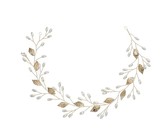 Olive Tree - Metal Leaf & Flower Headband - Bridal / Formal Event