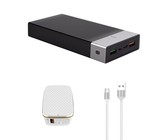 LMA- Moxom Universal Power Banks 15000mAh with 2 USB Ports, White