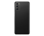 Black Carbon Fibre Vinyl Wrap Skin for Samsung S20 - Two Pack