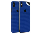 Blue Carbon Fibre Vinyl Skin for iPhone XS Max - Two Pack