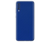 Blue Carbon Fibre Vinyl Wrap for Samsung Galaxy A70 - Two Pack