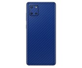 Blue Carbon Fibre Vinyl Wrap for Samsung Note 10 Lite - Two Pack