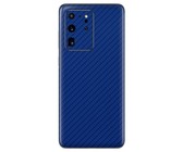 Blue Carbon Fibre Vinyl Wrap for Samsung S20 Ultra - Two Pack