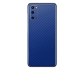 Blue Carbon Fibre Vinyl Wrap Skin for Samsung S20 - Two Pack