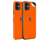 Orange Carbon Fibre Vinyl Skin for iPhone 11 - Two Pack