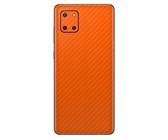 Orange Carbon Fibre Vinyl Wrap for Samsung Note 10 Lite - Two Pack