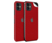 Red Carbon Fibre Vinyl Skin for iPhone 11 - Two Pack