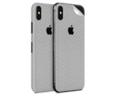 Silver Carbon Fibre Vinyl Skin for iPhone XS Max - Two Pack