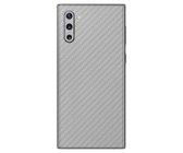 Silver Carbon Fibre Vinyl Wrap for Samsung Note 10 - Two Pack