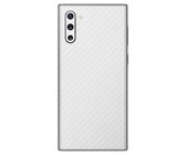 White Carbon Fibre Vinyl Wrap for Samsung Note 10 - Two Pack