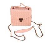 Fino Pu Leather Crossbody Shoulder Bag & Purse Set- Dusty Pink