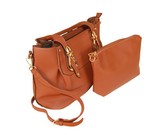 Fino Stylish PU Leather Bag with Purse-Brown