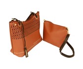 Fino Stylish PU Leather Bag with Purse-Brown