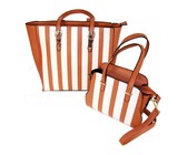 Fino Stylish PU Leather Bag with Purse-Brown