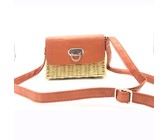 FCG Hand Woven Rattan Bag with Buckle