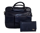 Fino 2 Pc Organizer Bag with Purse Set - Dark Blue