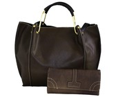 Fino Pu Leather Crossbody Shoulder Bag & Purse Set- Dusty Pink