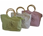 Fino 5 Piece Rose Flower Satin Draw String Evening/Toiletery Bag
