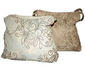 Fino 5 Piece Rose Flower Satin Draw String Evening/Toiletery Bag