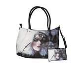 Fino Pu Leather Crossbody Shoulder Bag & Purse Set- Dusty Pink