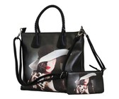 Fino Pu Leather Crossbody Shoulder Bag & Purse Set- Dusty Pink