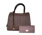Fino Stylish PU Leather Bag with Purse-Brown