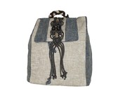 Fino Natural Handmade Backpack - Blue & Cream