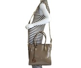 Fino Pu Leather Tote and Removable Pom & Purse Set - Black