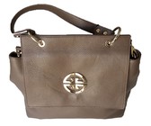 Off To Blue Hand Woven Round Rattan Bag Shoulder Leather Straps - Bali