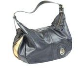 Fino Pu Leather Tote and Removable Pom & Purse Set - Black
